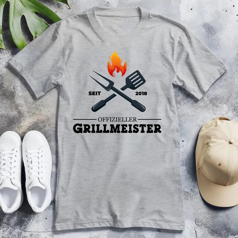 Personalisiertes T-Shirt - Offizieller Grillmeister seit...