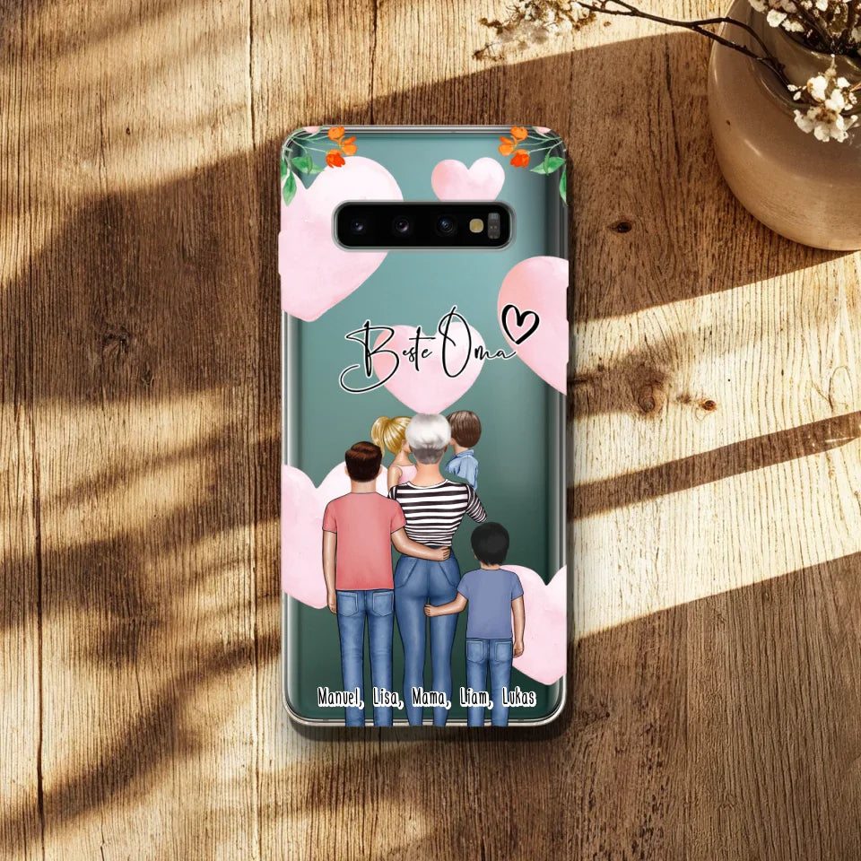 Personalisierte Handyhülle - Oma + 1-4 Enkelkinder - Samsung