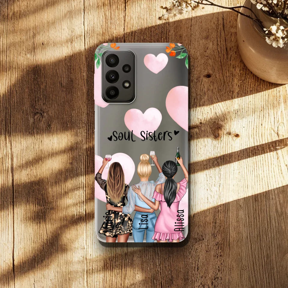 Personalisierte Handyhülle - Beste Freundinnen (3 Freundinnen) - Best Friends - Samsung