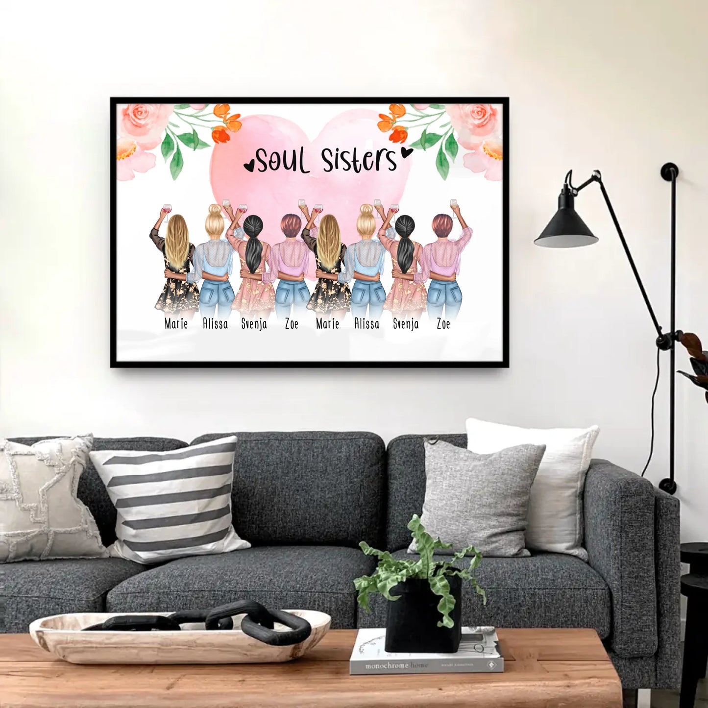 Personalisiertes Poster - Beste Freundinnen (8 Freundinnen) - Best Friends