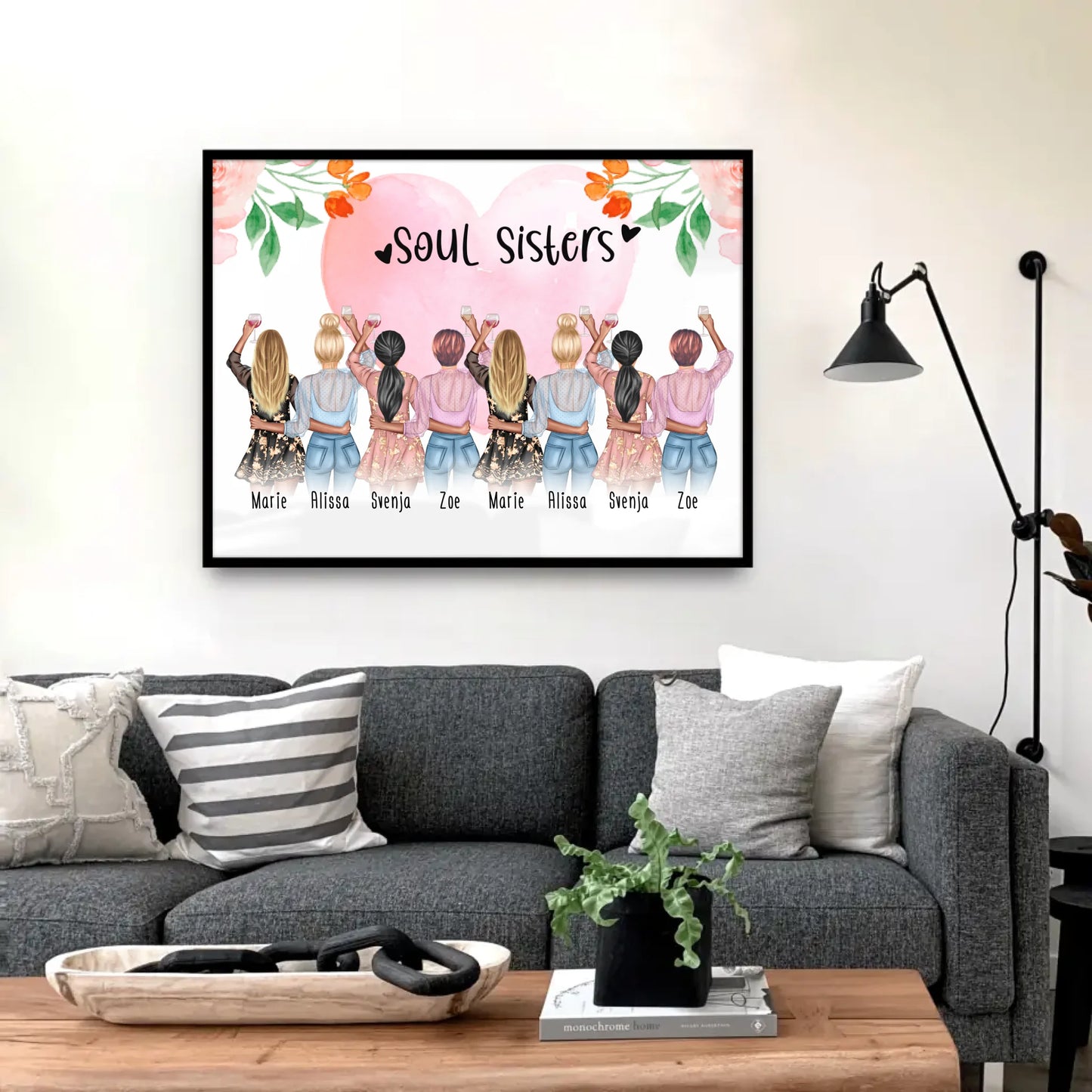 Personalisiertes Poster - Beste Freundinnen (8 Freundinnen) - Best Friends
