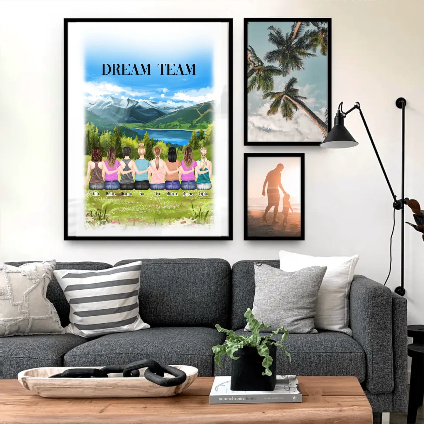 Personalisiertes Poster - Beste Freundinnen (8 Freundinnen)