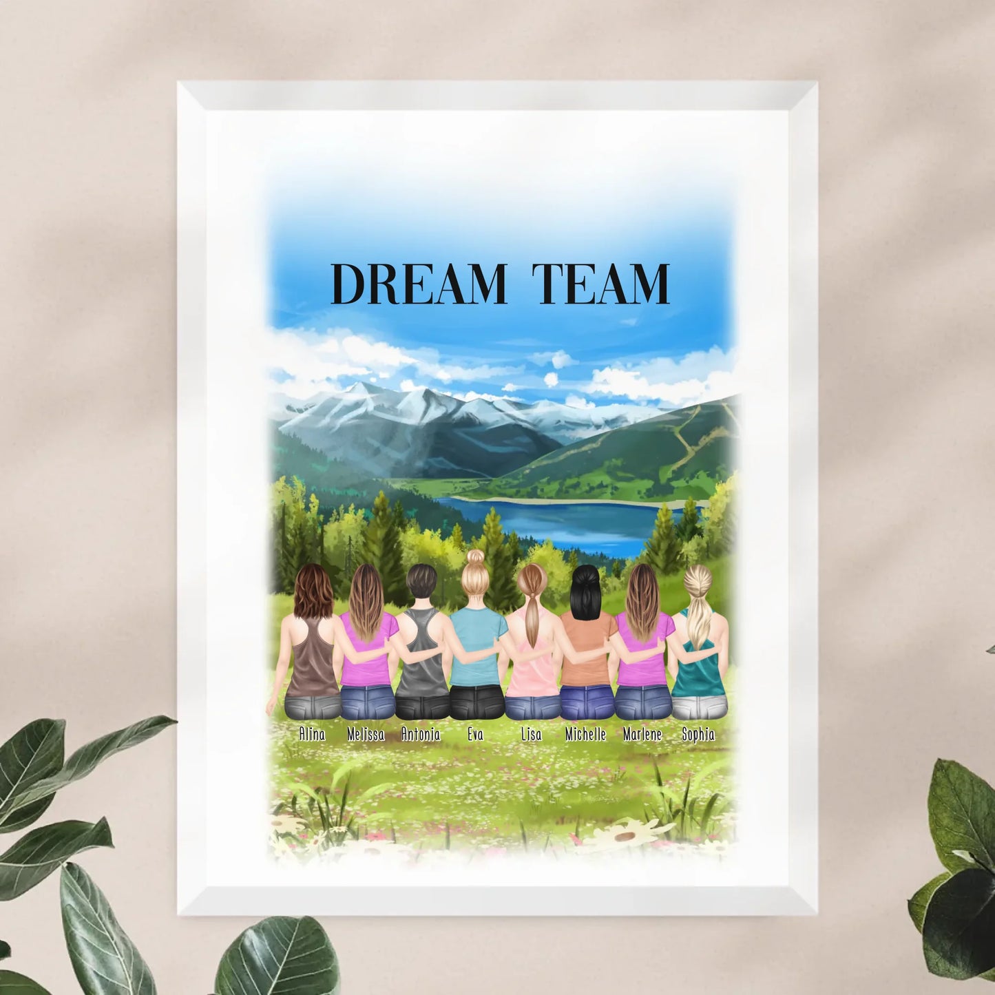 Personalisiertes Poster - Beste Freundinnen (8 Freundinnen)