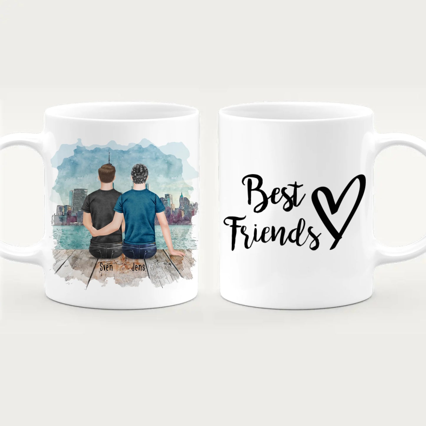 Personalisierte Tasse - Beste Freunde (2 Männer)