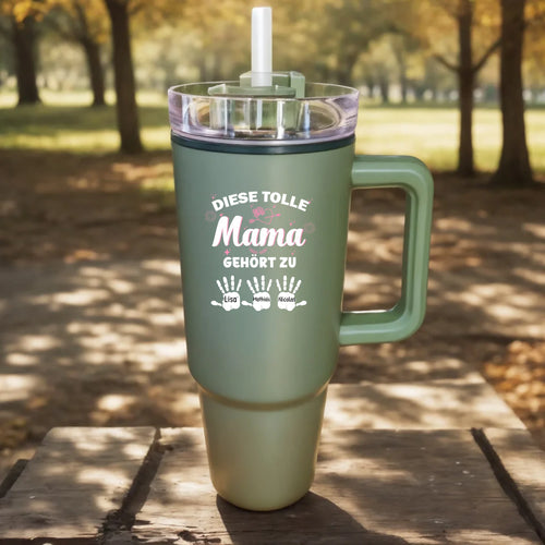 Personalisierter Thermo Cup - Diese tolle Mama gehört zu... (bis zu 10 Kinder)