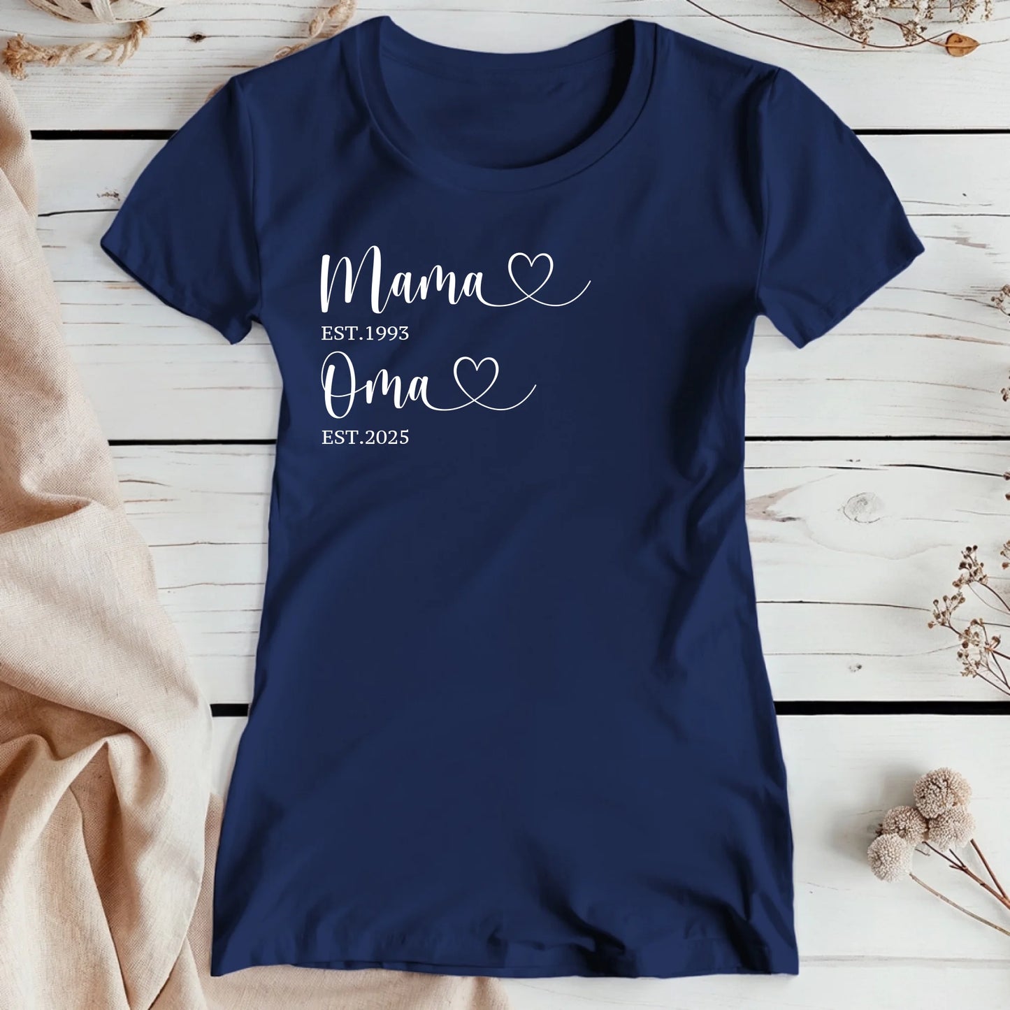 Personalisiertes T-Shirt - Zuerst Mama, dann Oma