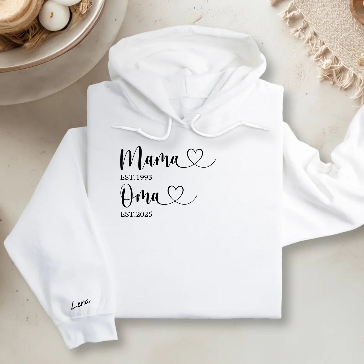 Hoodie Mockup V2 - Sleeve - Weiß