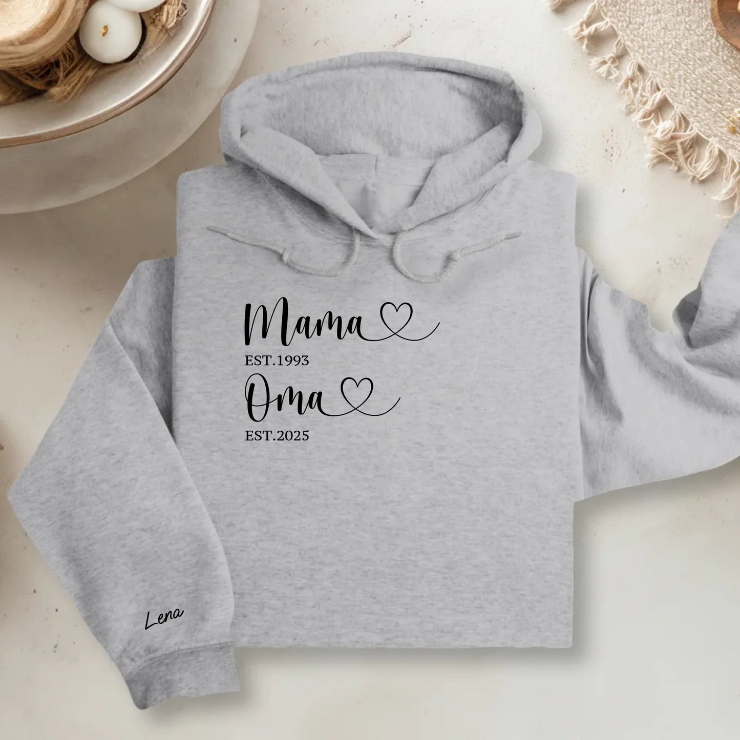 Hoodie Mockup V2 - Sleeve - Grau