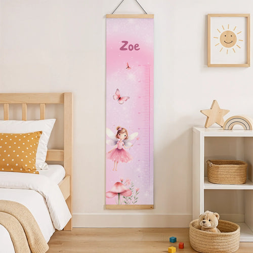 Personalisierte Kinder Messlatte - Fee Design + Kindername