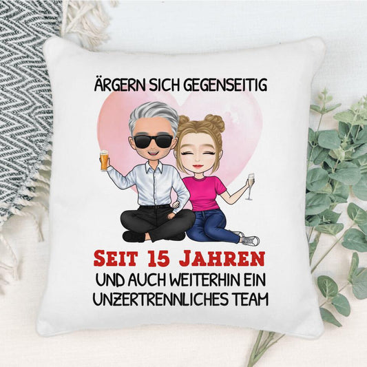 Personalisiertes Kissen - Ärgern sich gegenseitig seit Jahren... Paar Kissen