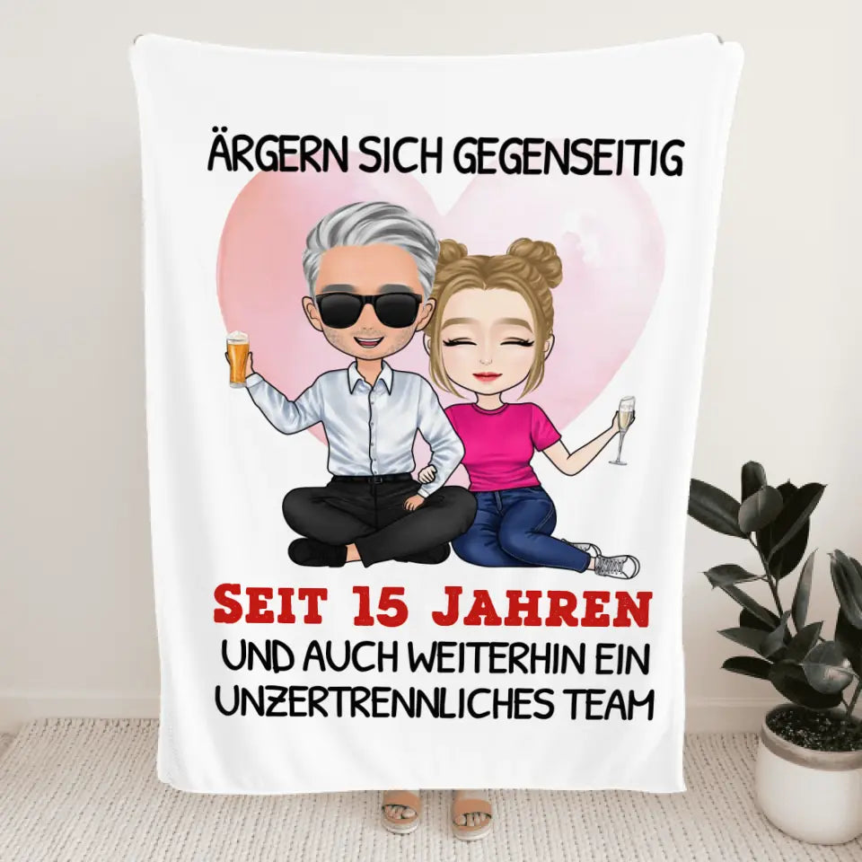 Personalisierte Decke - Ärgern sich gegenseitig seit Jahren... Paar Decke