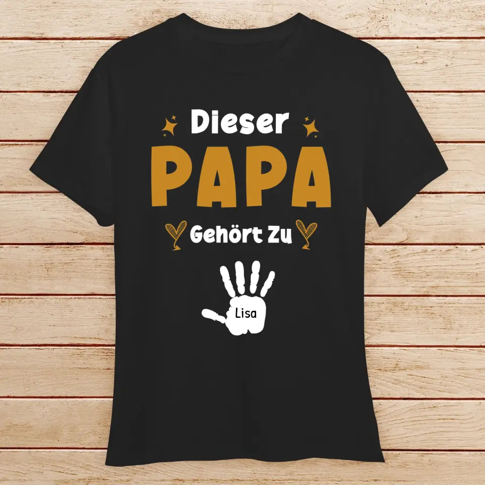 Personalisierter T-Shirt- Dieser Papa gehört zu... (bis zu 10 Kinder)