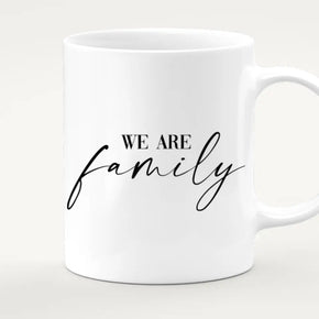 Personalisierte Tasse mit Familie (1 Kind/Baby)