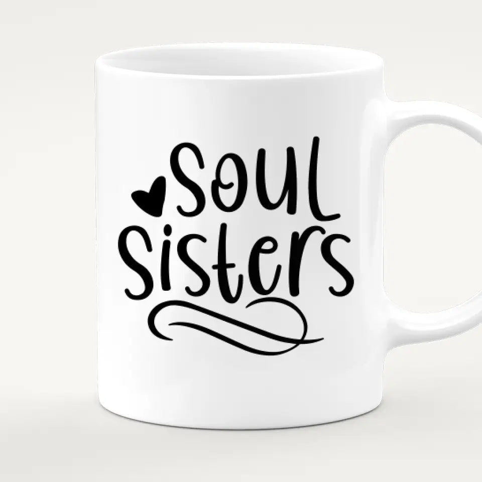 Personalisierte Tasse für Schwestern (2 Schwestern)
