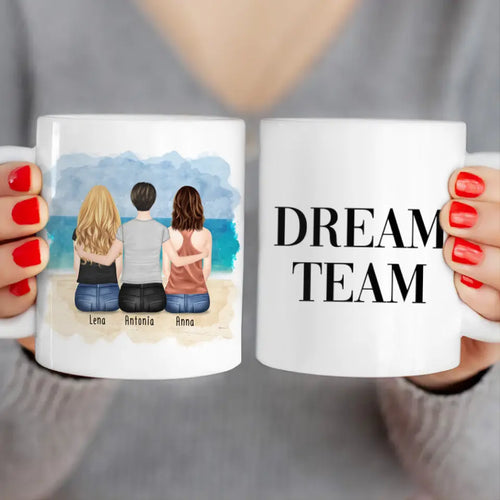 Personalisierte Tasse für Beste Freundinnen (3 Freundinnen)