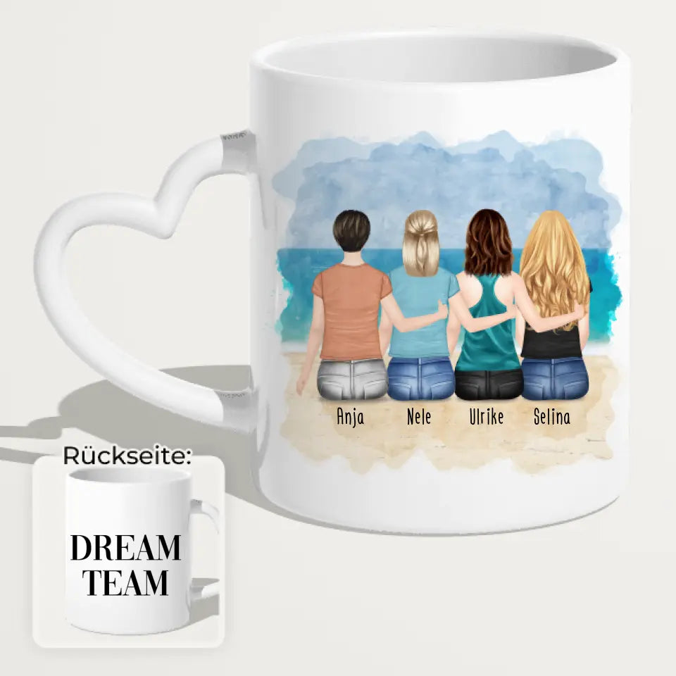 Personalisierte Tasse für Beste Schwestern (4 Schwestern)