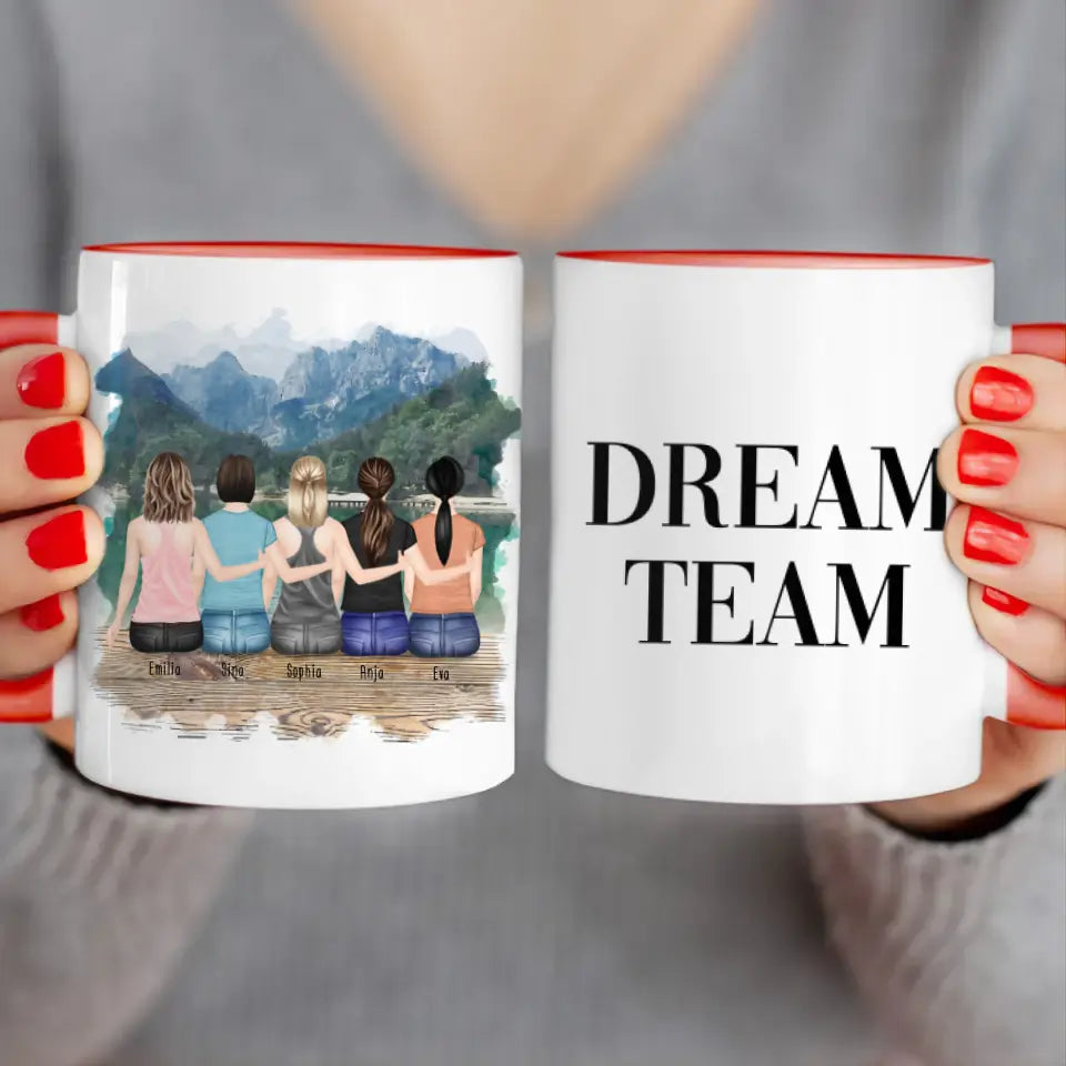 Personalisierte Tasse für Beste Schwestern (5 Schwestern)