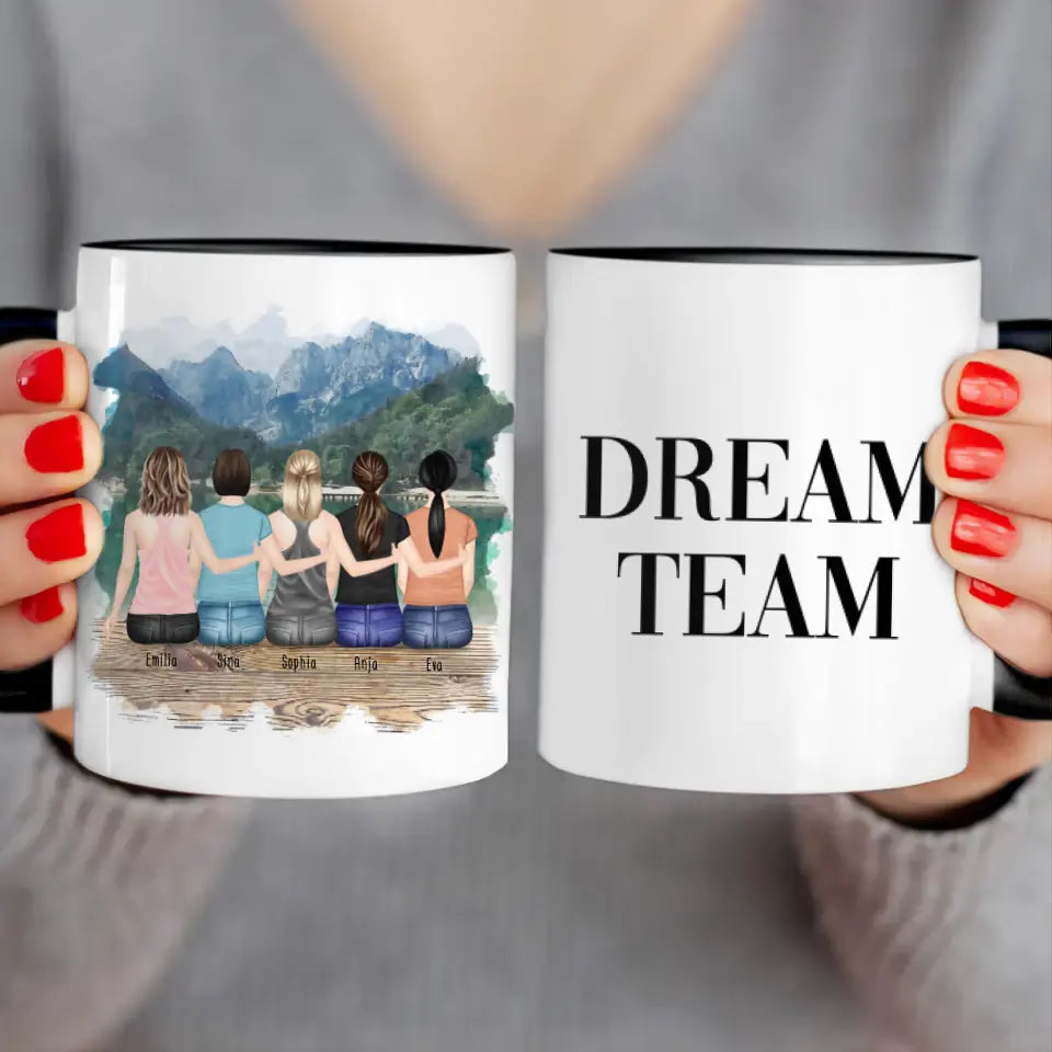 Personalisierte Tasse für Beste Schwestern (5 Schwestern)