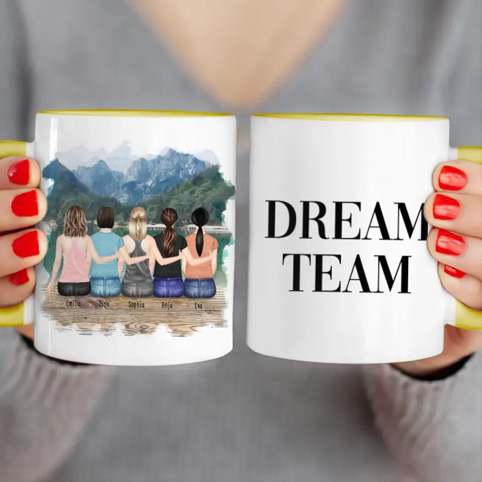 Personalisierte Tasse für Beste Schwestern (5 Schwestern)