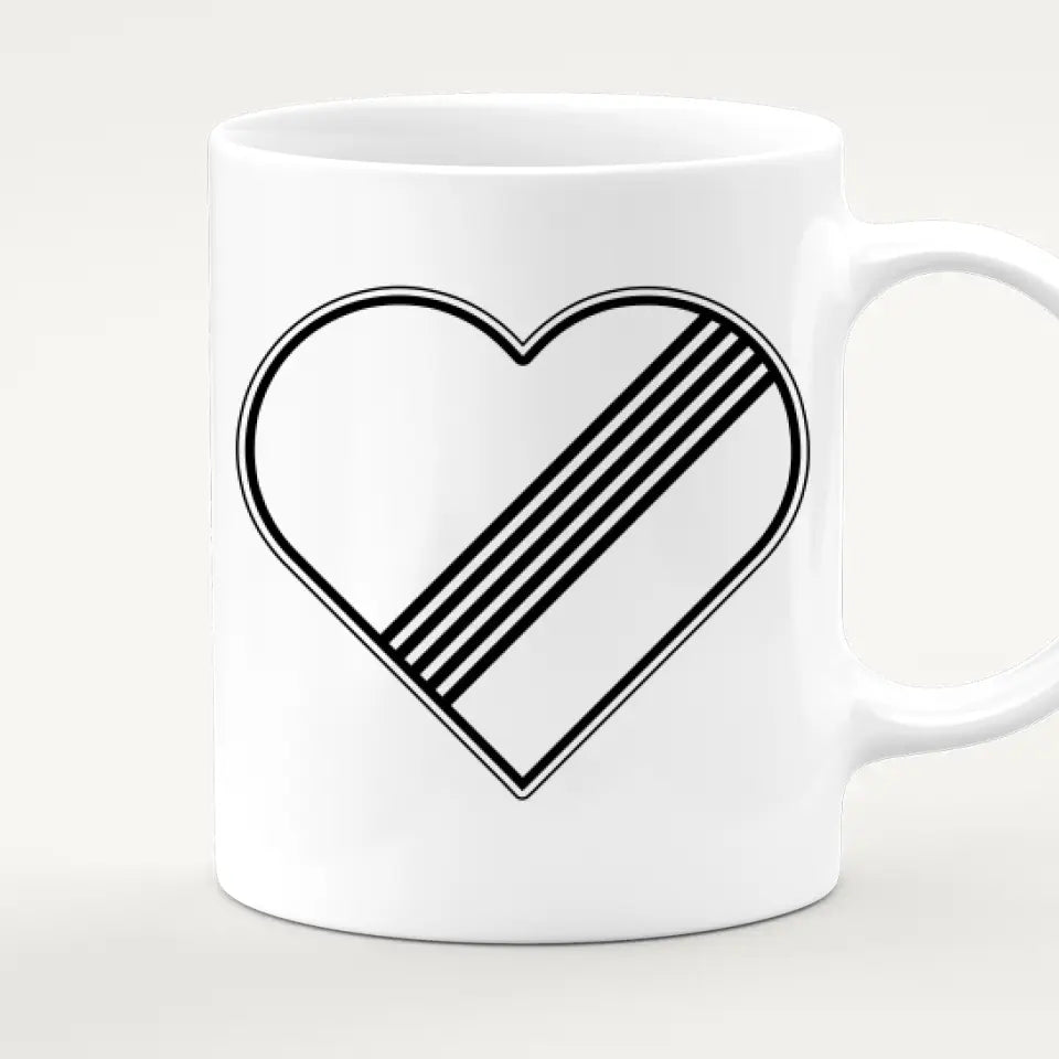 Personalisierte Tasse mit Motorrad Pärchen