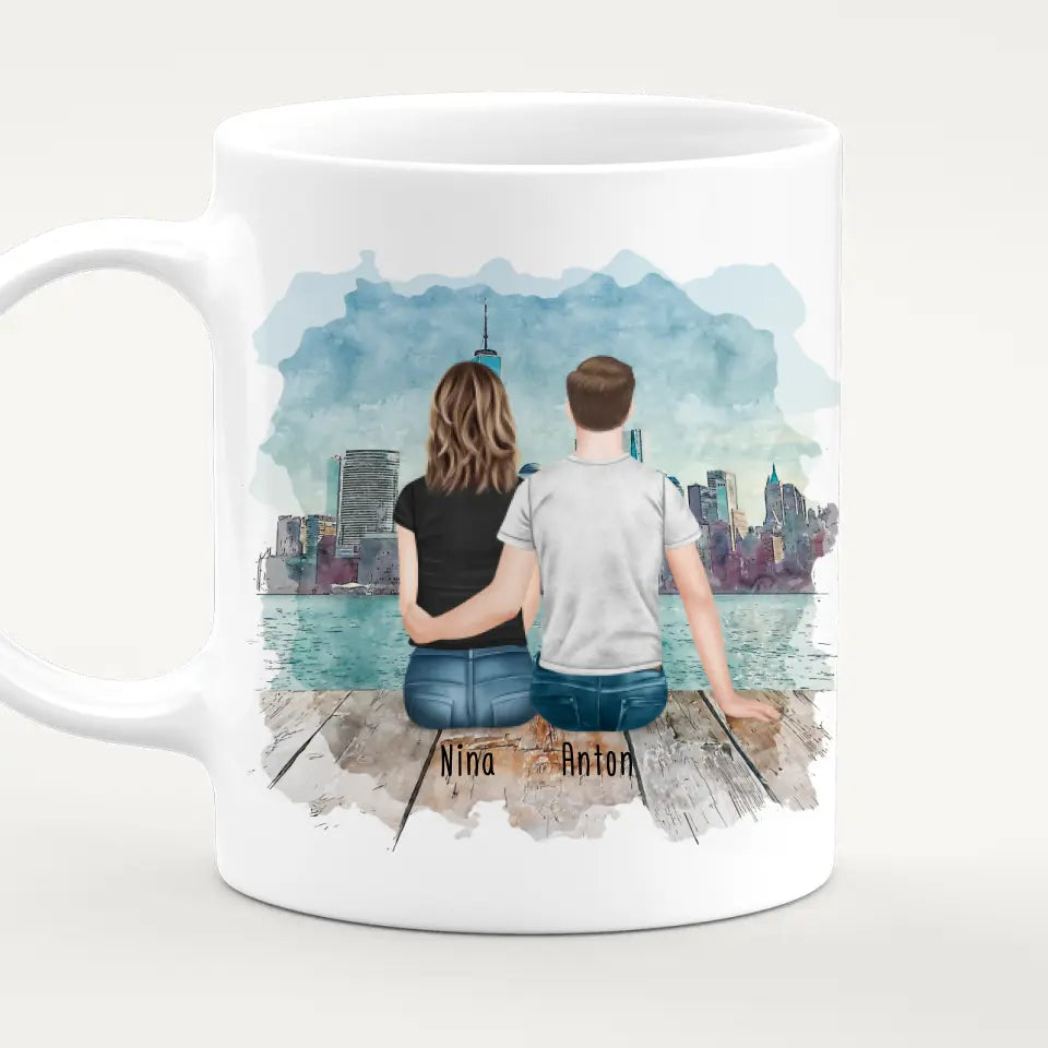 Personalisierte Tasse - Beste Freunde (1 Frau + 1 Mann)