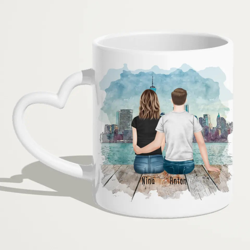 Personalisierte Tasse - Beste Freunde (1 Frau + 1 Mann)