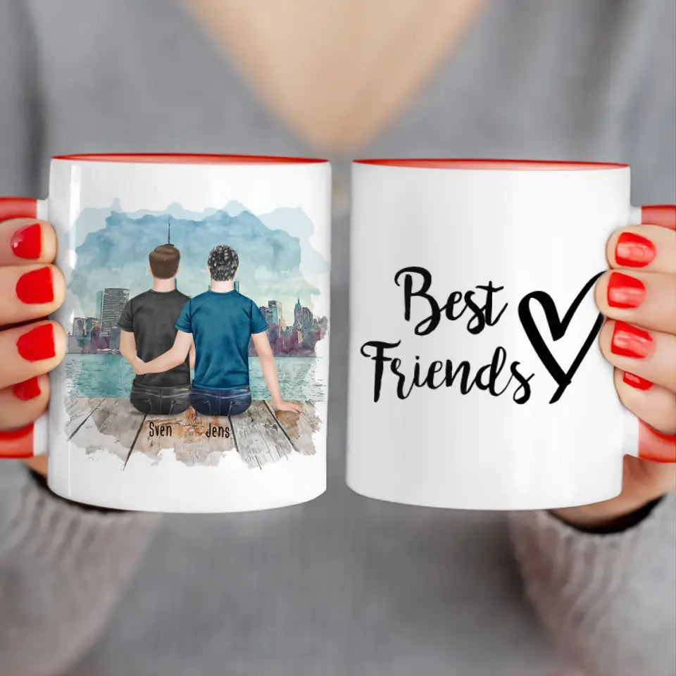 Personalisierte Tasse - Beste Freunde (2 Männer)