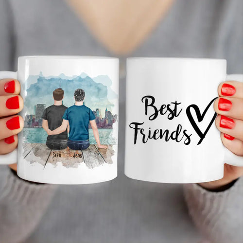 Personalisierte Tasse - Beste Freunde (2 Männer)