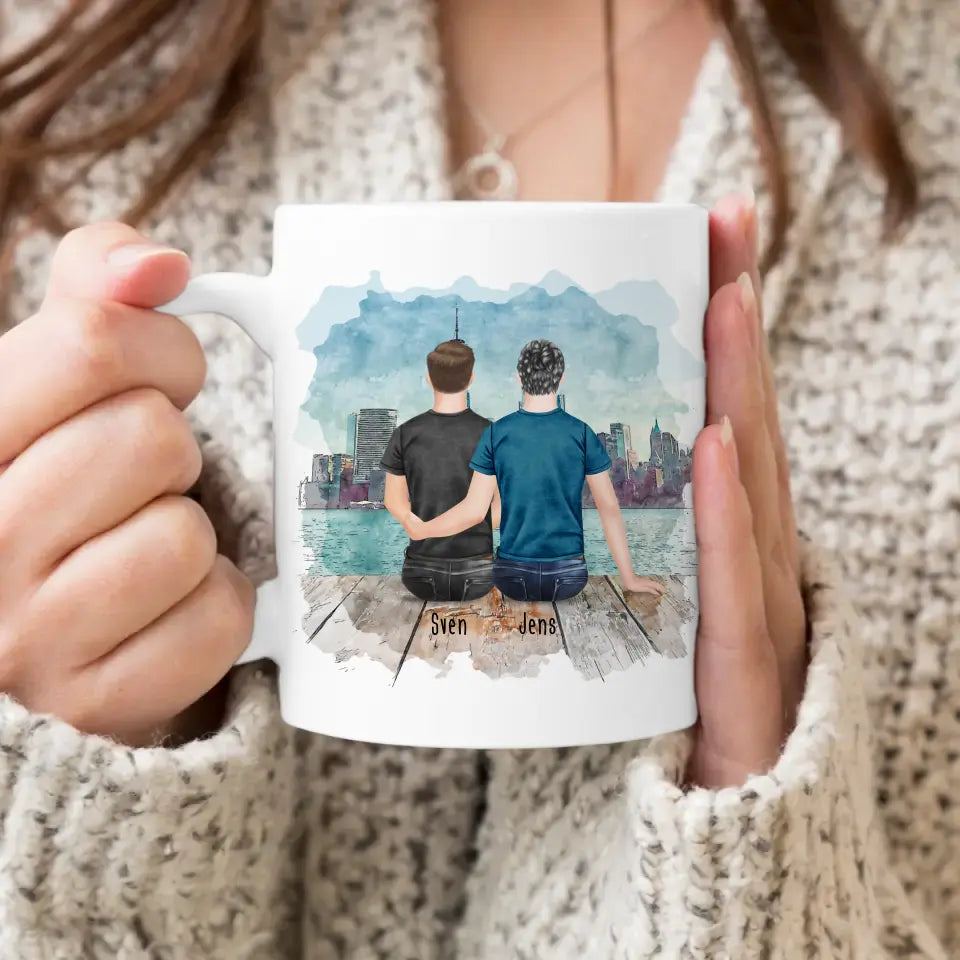 Personalisierte Tasse - Beste Freunde (2 Männer)