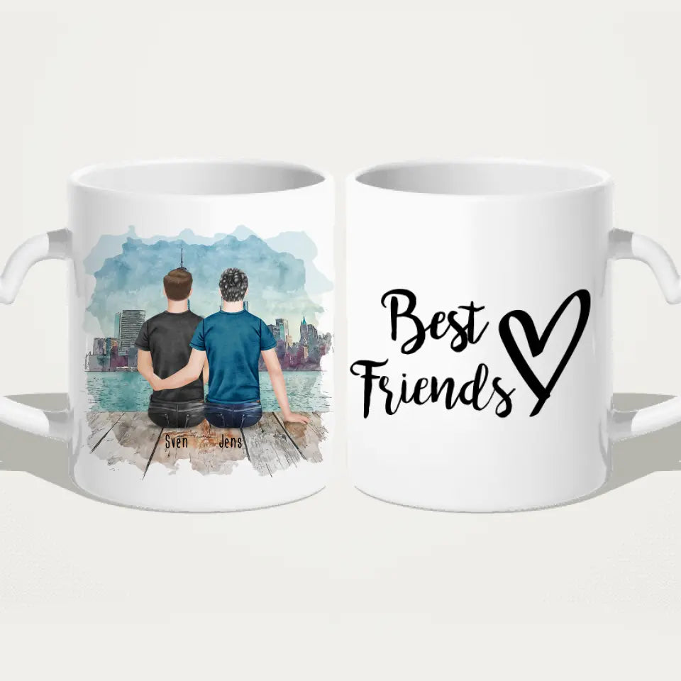 Personalisierte Tasse - Beste Freunde (2 Männer)