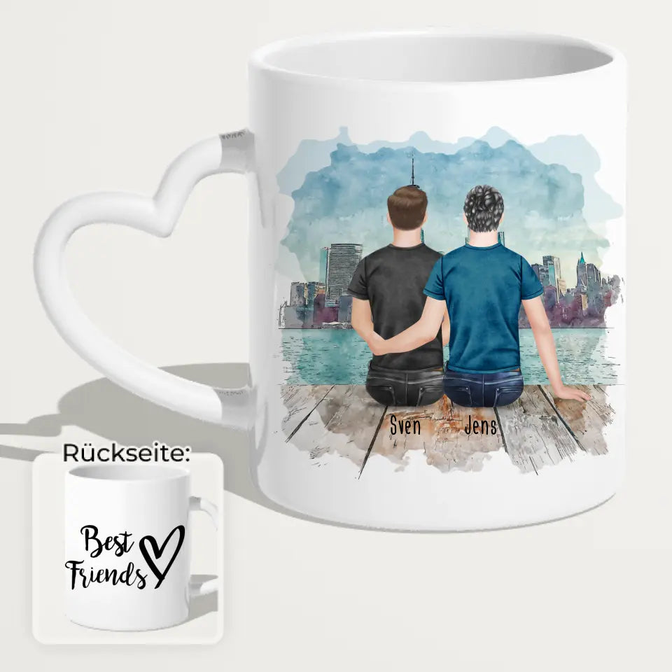 Personalisierte Tasse - Beste Freunde (2 Männer)