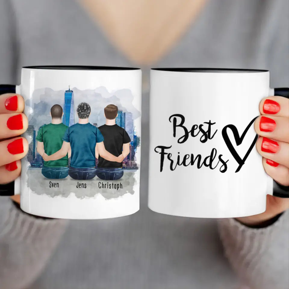 Personalisierte Tasse - Beste Freunde (3 Männer)