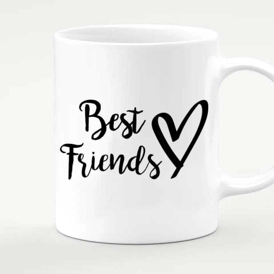 Personalisierte Tasse - Beste Freunde (1 Frau + 3 Männer)