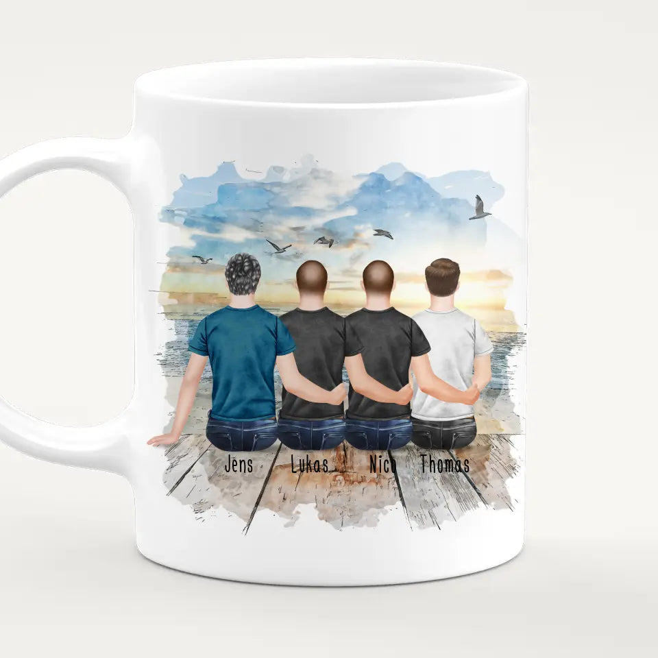 Personalisierte Tasse - Beste Freunde (4 Männer)