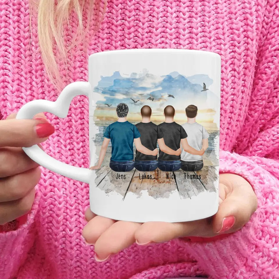 Personalisierte Tasse - Beste Freunde (4 Männer)