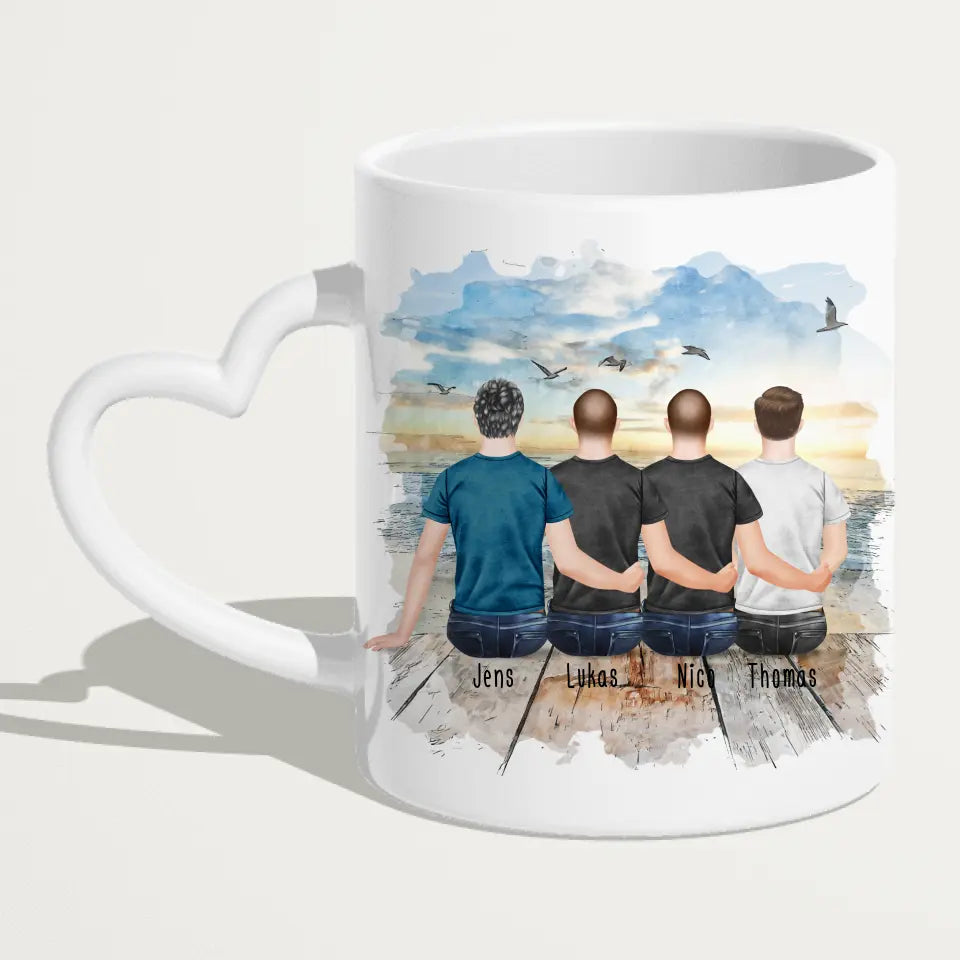 Personalisierte Tasse - Beste Freunde (4 Männer)