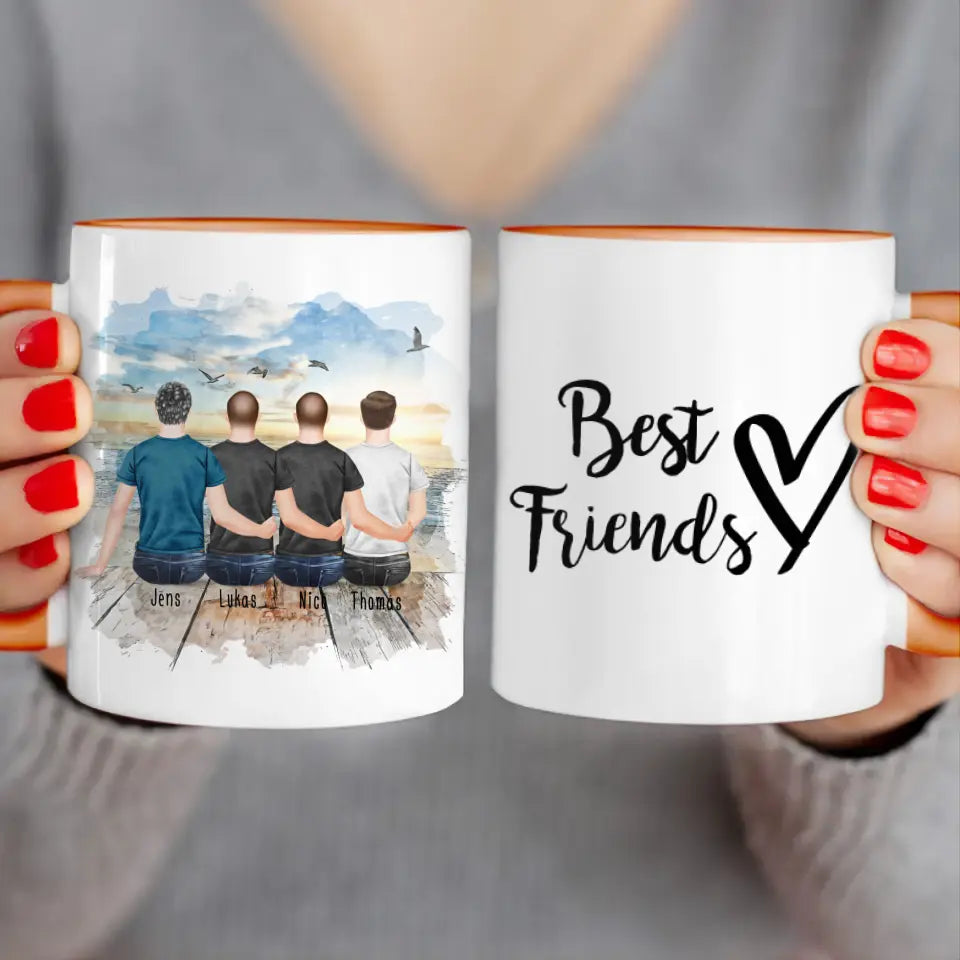 Personalisierte Tasse - Beste Freunde (4 Männer)