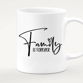 Personalisierte Tasse mit Familie (3 Kinder/Babys)