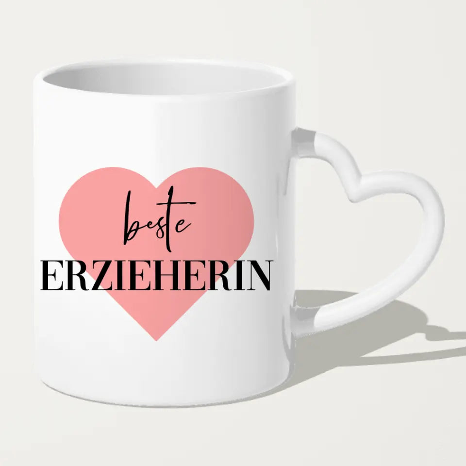 Personalisierte Tasse mit Erzieherin (3 Kinder)