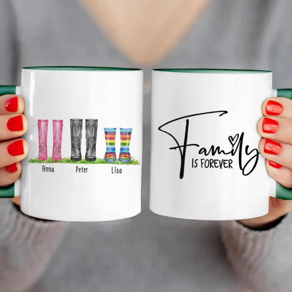 Personalisierte Gummistiefel Tasse (2-6 Personen)