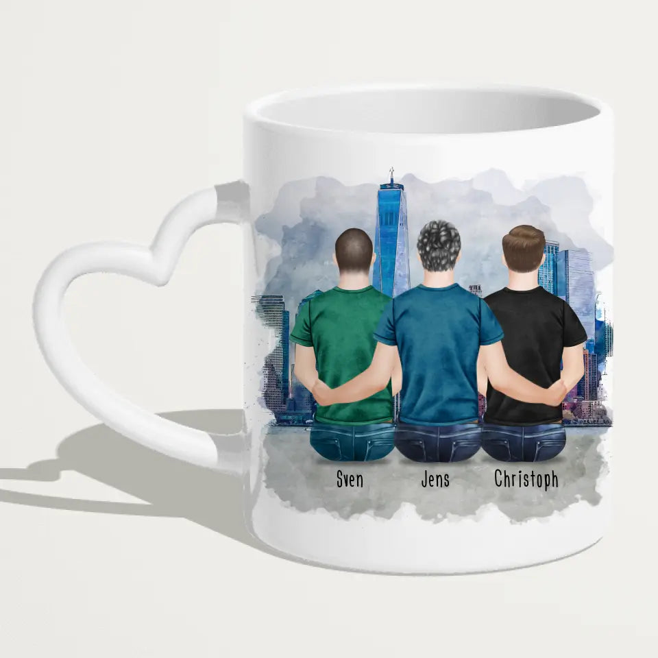 Personalisierte Tasse mit Bruder (3 Brüder)