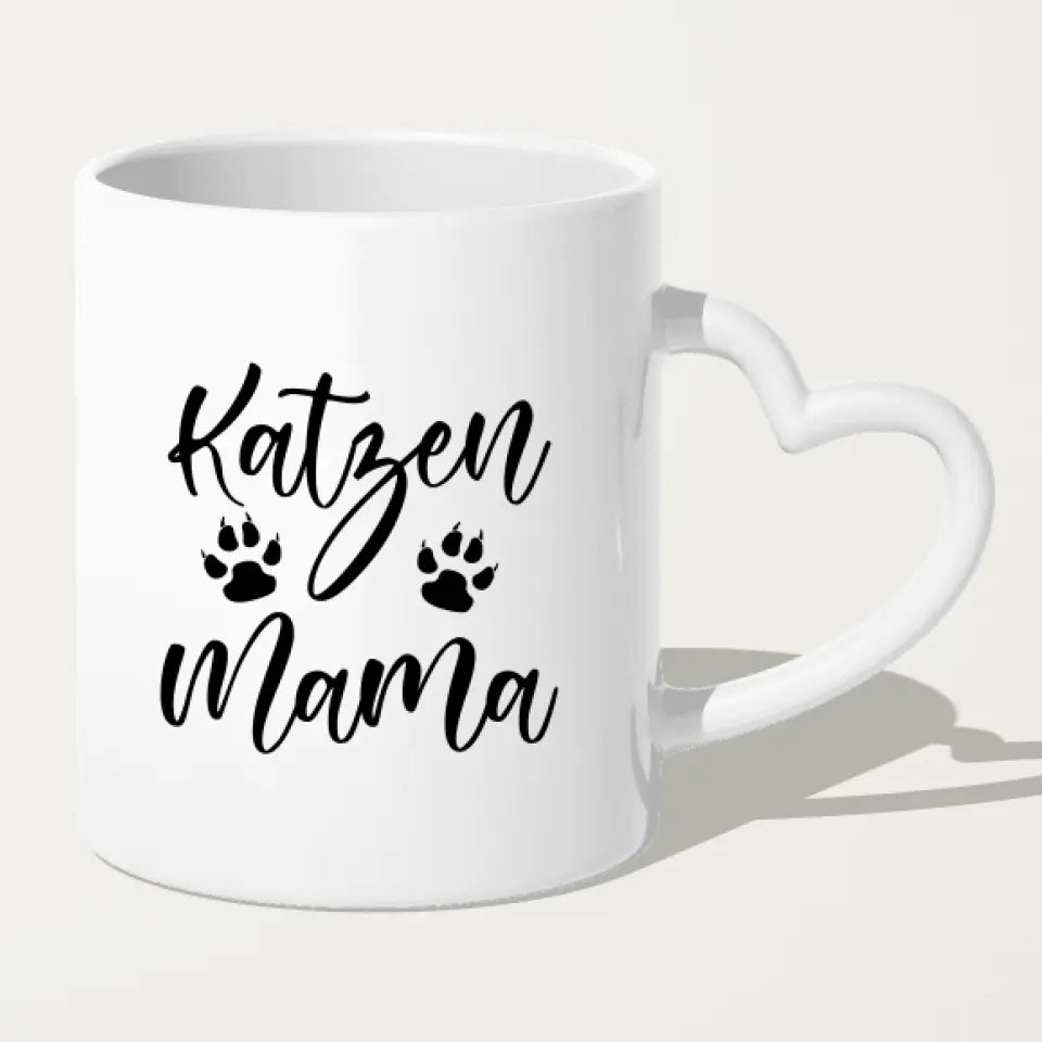 Personalisierte Tasse mit Katze und Frau (1 Katze + 1 Frau)