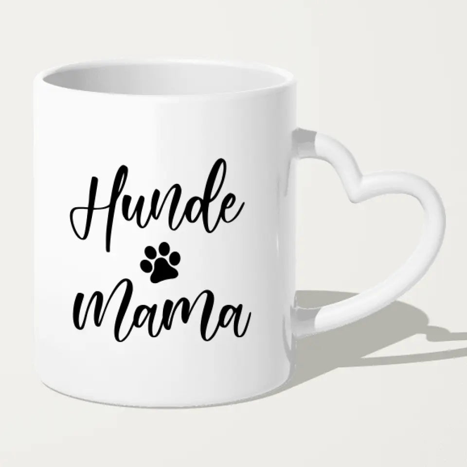 Personalisierte Tasse mit Hund und Frau (2 Hunde + 1 Frau)