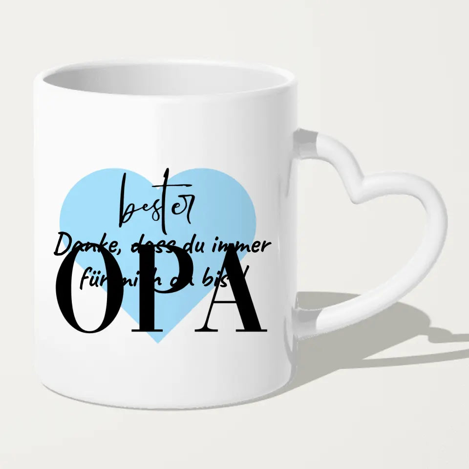 Personalisierte Tasse für Opa (1 Kind + 1 Opa)