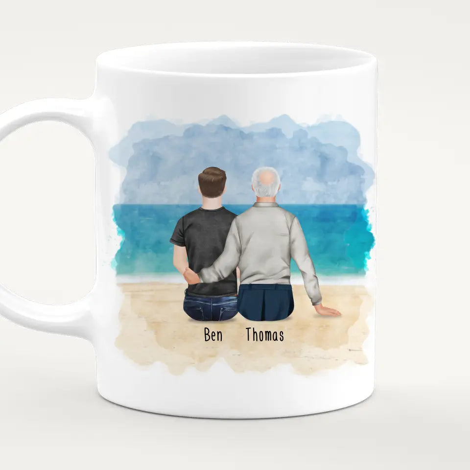 Personalisierte Tasse für Opa (1 Mann + 1 Opa)