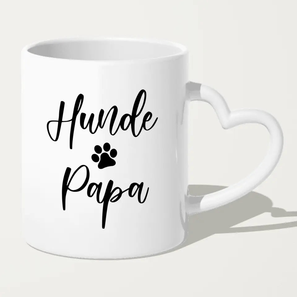 Personalisierte Tasse mit Hund und Mann (2 Hunde + 1 Mann)