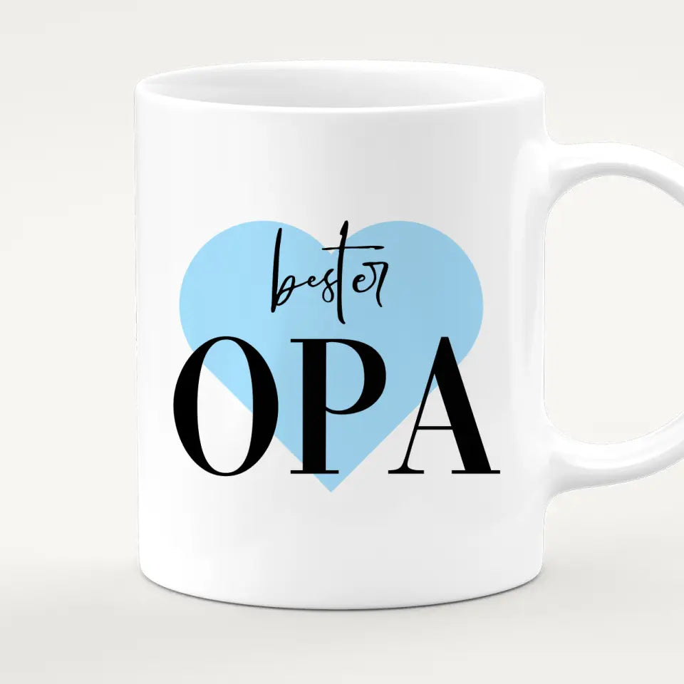 Personalisierte Tasse für Opa (2 Frauen + 1 Opa)