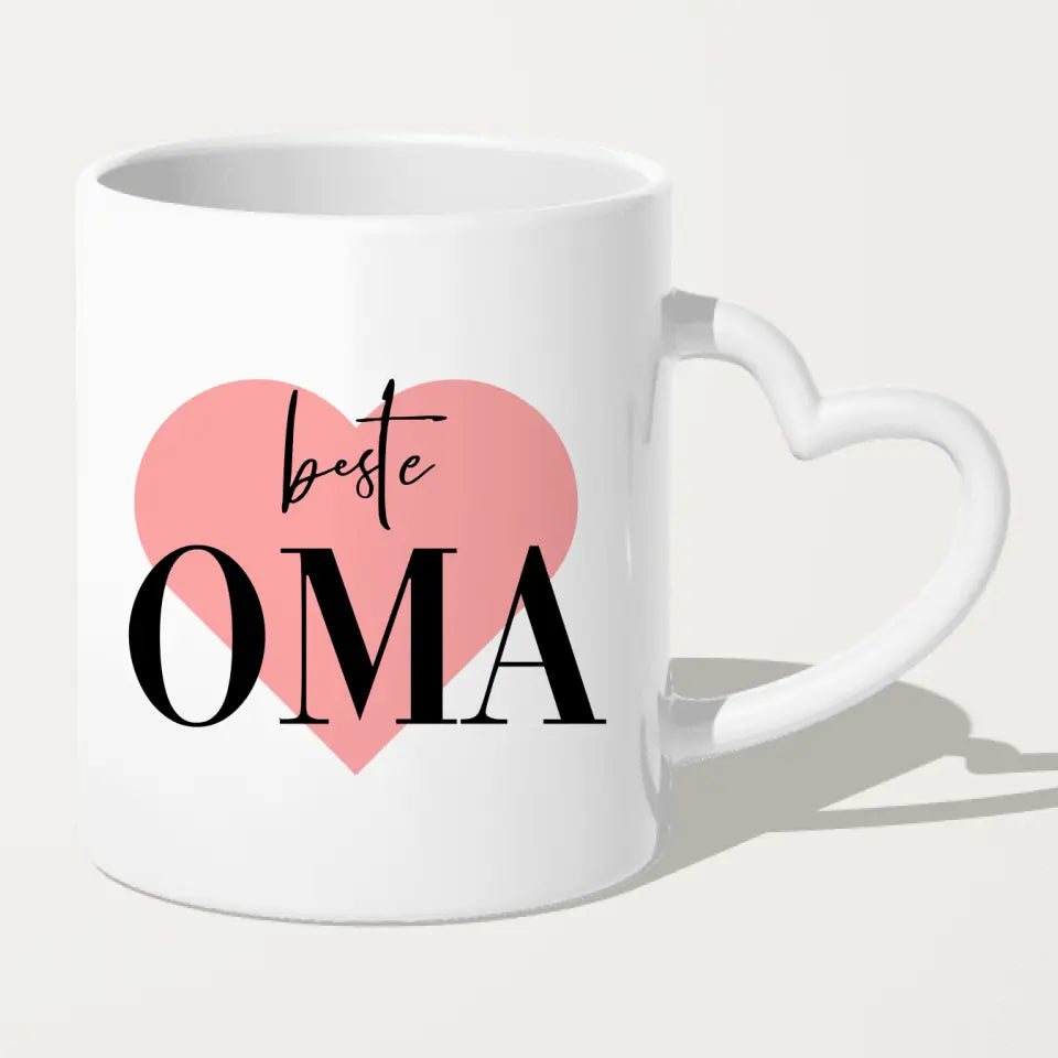 Personalisierte Tasse für Oma (2 Frauen + 1 Mann + 1 Oma)