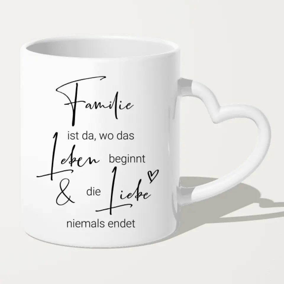 Personalisierte Tasse für Oma (1 Baby + 1 Kind + 1 Oma)