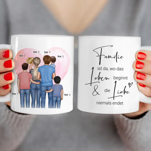 Personalisierte Tasse für Schwestern (3 Schwestern) - Weihnachtstasse